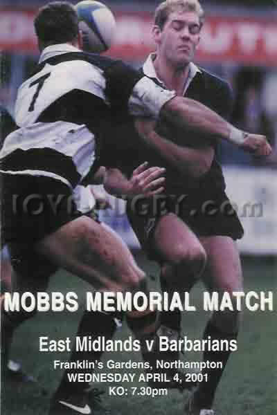2001 East Midlands v Barbarians  Rugby Programme